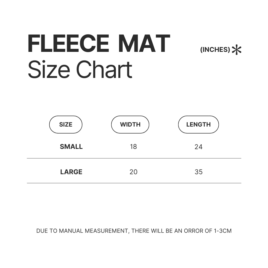 Fleece Mat Size Chart - Laufey Store